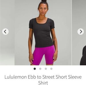 Lululemon Ebb to Street Short Sleeve shirt